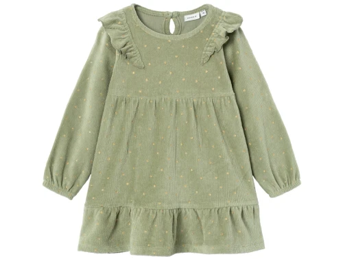 Name It oil green prikket glitter kjole