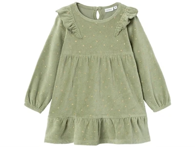 Name It oil green prikket glitter kjole