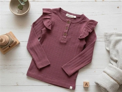 Lil Atelier dry rose top hulmønster