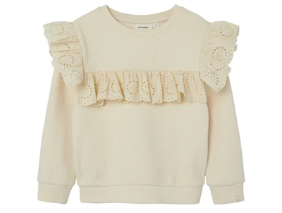 Lil Atelier turtledove broderie anglaise sweatshirt
