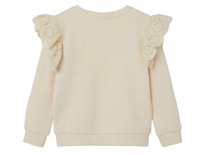 Lil Atelier turtledove broderie anglaise sweatshirt