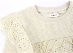 Lil Atelier turtledove broderie anglaise sweatshirt