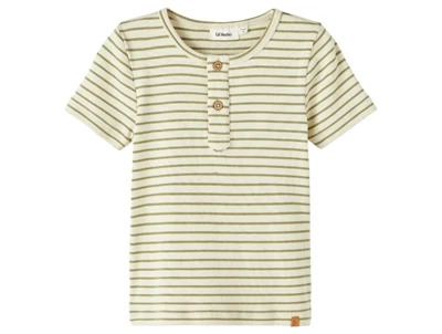 Lil Atelier sage stribet t-shirt