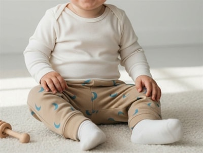 Lil Atelier white pepper sweatbukser måner