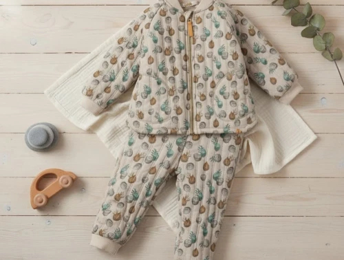 Lil Atelier pure cashmere printet termosæt med fleecefor