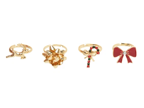 Name It 4-pack ringe med juletema