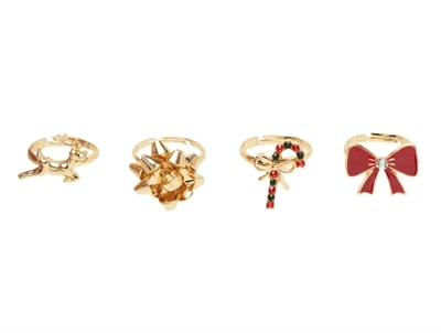 Name It 4-pack ringe med juletema