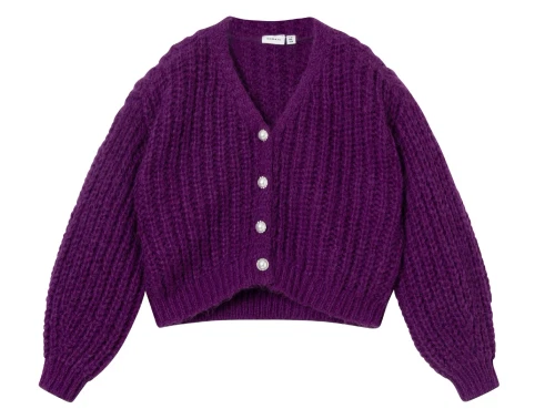 Name It grape juice short knit cardigan