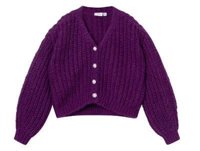 Name It grape juice short knit cardigan