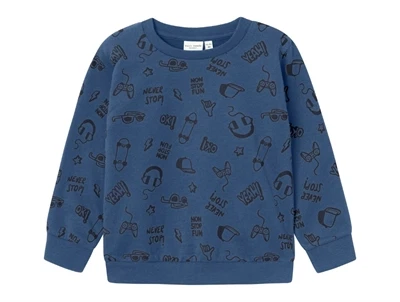 Name It bijou blue dark sapphire skateboard sweatbluse