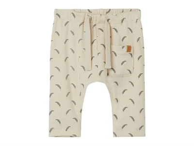 Lil Atelier whitecap gray/quiet shade printet bukser