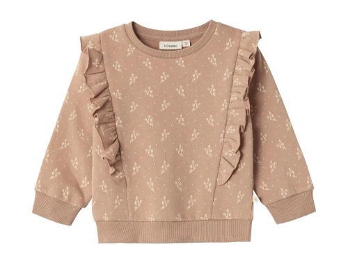 Lil Atelier nougat blomstret sweatshirt