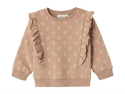 Lil Atelier nougat blomstret sweatshirt