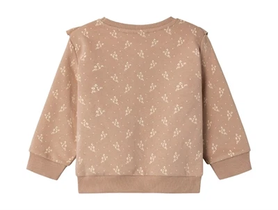 Lil Atelier nougat blomstret sweatshirt