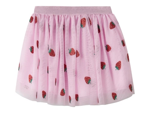 Name It tylskørt i lyserød nuance med jordbærprint