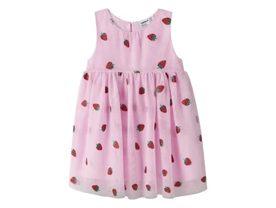Name It kjole i lyserød nuance med jordbærprint