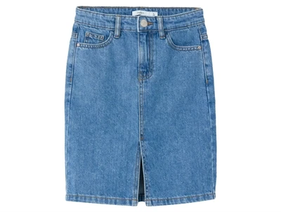 Name It medium blue denim midi nederdel