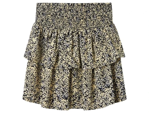 Name It nederdel pastel gul med blomster