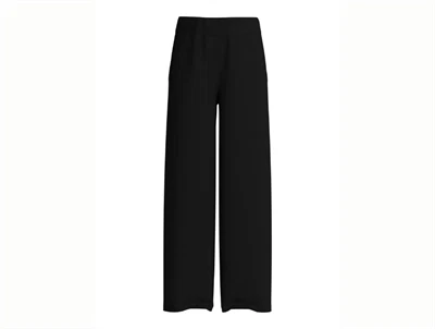 Name It sweatpants i sort med wide leg pasform set forfra