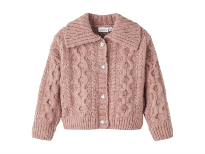 Name It light mahogany short strikcardigan