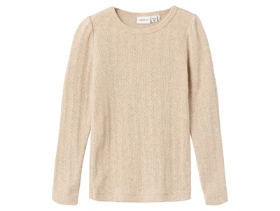 Name It oxford tan glitter top