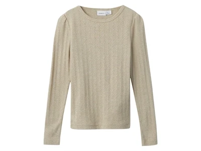 Name It pure cashmere melange glitter top