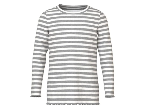 Name It MINI bluse grey melange med striber