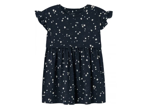 Name It dark sapphire print kjole