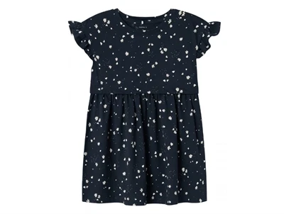 Name It dark sapphire print kjole