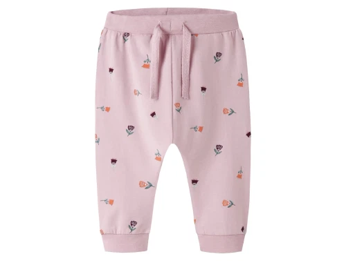name it baby bukser burnished lilac flowers med blomsterprint