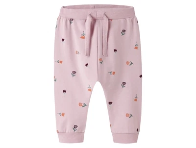 name it baby bukser burnished lilac flowers med blomsterprint