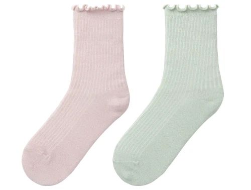 Name It parfait pink/silt green glitter strømper (2-pak)