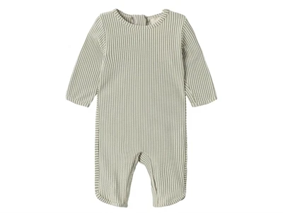 Lil Atelier dried sage stribet badedragt UPF 50+