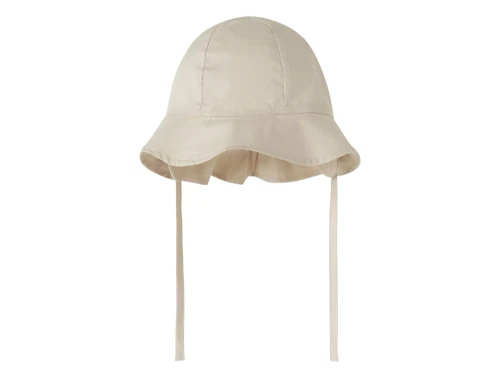 Name It UV solhat i beige nuance med øreflapper