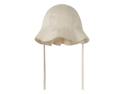 Name It UV solhat i beige nuance med øreflapper