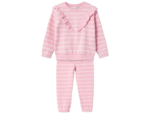 Name It roseate spoonbill stribet sweat set