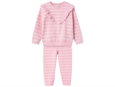 Name It roseate spoonbill stribet sweat set