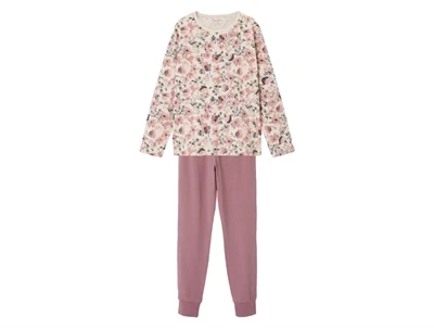 Name It nattøj i rosa med blomsterprint sæt