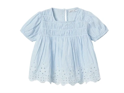 Name It chambray blue stribet top