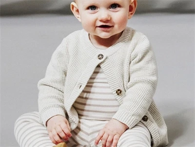 Name It cardigan peyote melange i vaffelstrik