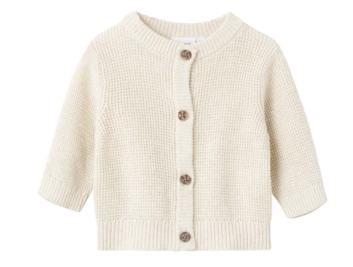 Name It cardigan peyote melange i vaffelstrik