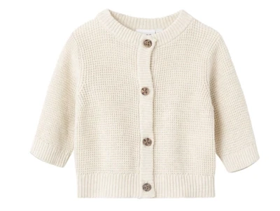 Name It cardigan peyote melange i vaffelstrik