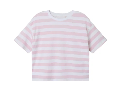 Name It parfait pink stribet short boxy top