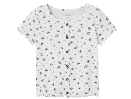 Name It bright white/small flowers slim top