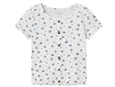 Name It bright white/small flowers slim top