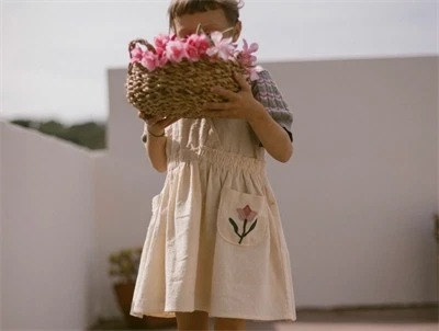 Lil Atelier turtledove loose skirtall kjole