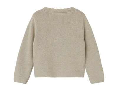 Lil Atelier moss gray strikcardigan