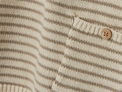 Lil Atelier wood ash stribet strikbluse