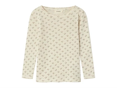 Lil Atelier turtledove blomstret bluse