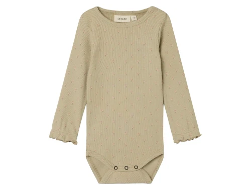 Lil Atelier moss gray blomstret body